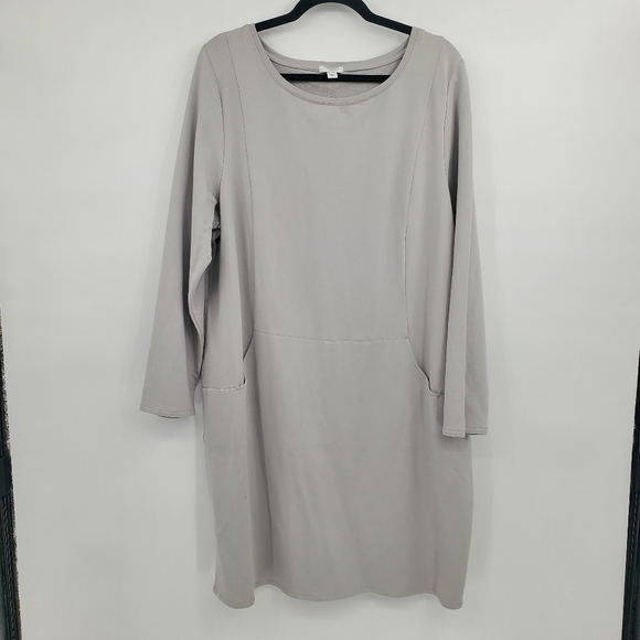 ◇ J Jill Pure 3/4 Sleeve Shift Dress Gray Size XL NWT - Picture 13 of 13